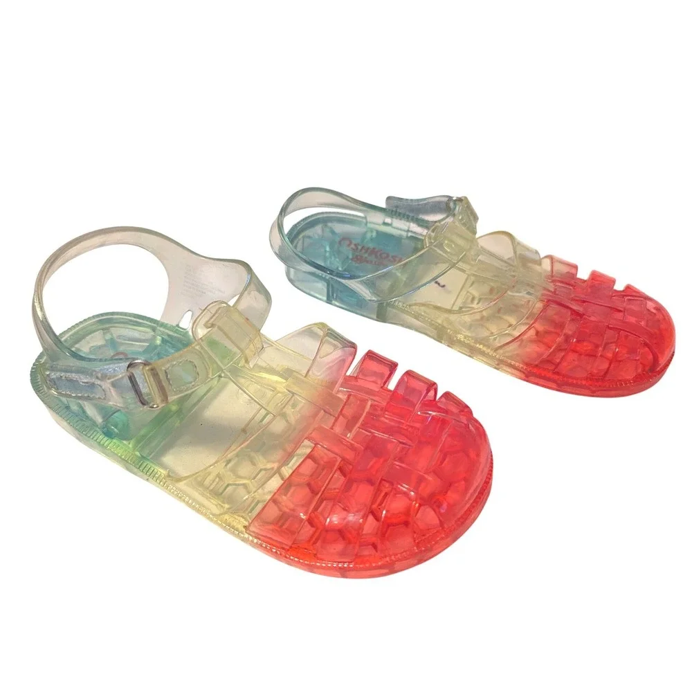 OshKosh Bgosh Marie Kids Rainbow Ombre Jelly Fisherman Sandals Size 10M OS21T02R